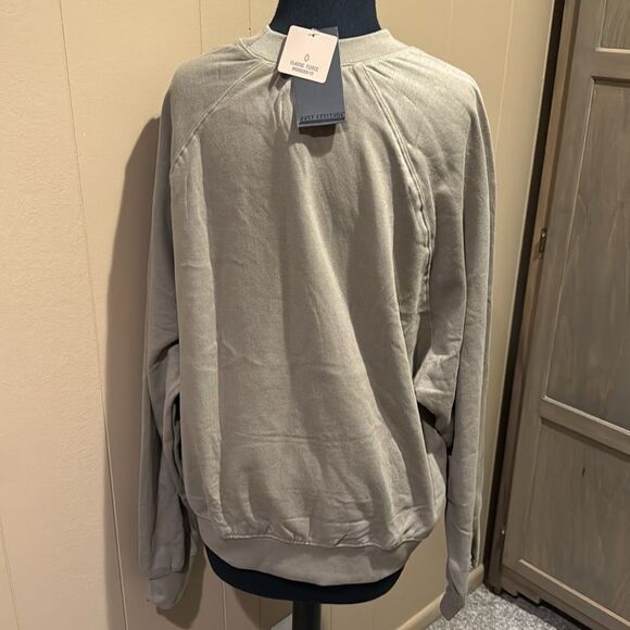 Just Attitude olive crewneck long sleeve fleece lined raglan sweatshirt. NWT. - Picture 3 of 5